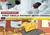 LIVE BREAKING NEWS FIRST EBOLA PATIENT WITH COVID19 22:33 FIRST MAN DIAGNOSED WITH EBOLA AND COVID 19 What is this, a crossover episode?