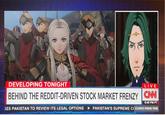 DEVELOPING TONIGHT LIVE BEHIND THE REDDIT-DRIVEN STOCK MARKET FRENZY |CNN 6:46 PM PT GES PAKISTAN TO REVIEW ITS LEGAL OPTIONS PAKISTAN'S SUPREME C( CUOMO PRIME TIME