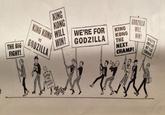 KING KONG GODZILLA WILL WIN! KING KONG WILL 69DZILLA WE'RE FOR GODZILLA KING KONG THE NEXT CHAMP! STARTS FRIS:AY AT YME CINEMA VS WIN! THE BIG FIGHT! HURRAY FOR KING KONG