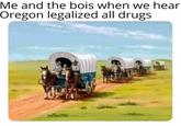 Me and the bois when we hear Oregon legalized all drugs