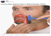 Kiko @Kikopher95 Country Boys getting ready to defend Morgan Wallen REVOGOE R 9:10 PM · Feb 4, 2021 · Twitter for Android