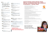 Award winning anime director (from Net-juu no Susume) blows the whistle on Crunchyroll's “charity fraud" 柳沼和良 @yaginuma_san Follow 【日本のアニメ関係者、ファン絶対読ん で!】 海外のアニメファンの方が、西洋のアニメ配 信を一手に引き受けているCrunchyroll (ク ランチロール)を問題にしています。 DBFOR @yaginuma_san · Aug 30 アニメ配信サイトはいくつかあり、CRIに作品がまとまって視聴者は見やすくなったという のは有るのだが。 t7 66 O 58 0:2¥0R @yaginuma san · Aug 30 CRは大問題が有る。。 しかし、海外の人の話を聞いていたら、日本側も変であります。 People involved in the anime industry and fans, please read! The foreign anime community is having a problem with anime-streaming website Crunchyroll. ※深い政治的な話はいきなり理解無理だか ら、アニメを作るにとに直接ありそうな部分を 抜粋。 O 1 ta 66 O 57 H0ZIOR @yaginuma_san · Aug 30 日本のアニメの予算がハリウッドより通かに低いのは、日本人は1億人。米国は3億 で、そして世界中で商売になるからですが。 海外の人達がこれだけ見るようになった今現在、海外の人達も大きなお金を出してく れています。 Because it is complicated, I won't delve right into the politics of things. I'll explain the direct effects on the anime making process. 9:19 AM - 30 Aug 2018 Crunchyroll makes anywhere from $30,000 to $200,000 per anime title. Crunchyroll expanded its demographics by telling consumers that they will give the money they profit to poor anime companies. 1,355 Retweets 1,173 Likes crunchyroll 話の条件、定義が既に変わっています。 O 13 t7 1.4K O 1.2K ta 92 O 81 ... This is obviously NOT the case! 0:ZIOR @yaginuma_san · Aug 30 CR(クランチロールの略)は、日本のアニメタイトルー本に付き、300~2000万の収 入があります。CRIは貧乏なアニメ会社ににのお金を贈ります、と言って、お客を沢山集 めました。 10ZIOR @yaginuma_san Aug 30 アニメ制作会社には基本DVDの売上が、作品の制作費を上回った場合に発生する。 アニメで売れているのはグッズなど他の物という、いつもの話がありますが。 海外のアニメファンには、知ったこっちゃないのです。 アニメを作ってくれた人に、お金を手渡したいのです! Currently anime aired on TV is made at around $120-150,000, there is multiple problems with topping that with another $30,000 to $200,000. Note: $30,000 is bare minimum, $200,000 is for popular titles. ta 92 O 84 If CR was paying money, it would be for the streaming rights. In Japan there is Kadokawa, Shogakukan, Bandai Namco, Toei holds those powers, and there is no way they'd let them stream without a contract. 0ZOR @yaginuma_san · Aug 30 アニメ配信サイトはいくつかあり、CRIに作品がまとまって視聴者は見やすくなったという のは有るのだが。 0ZFOR @yaginuma_san · Aug 30 みんな、よく考えてくれ。 今、知っている情報まとめてみた。 、2エでムついい場日、日しIG、Xに1度に付 -へついい いばさい と思われる。日本動画教会にはカドカワ、小学館、バンダイナムユ、東映などの辞々た る力のある企業があり、未契約で配信させているなんてことは絶対ありえない。 I CR was paying for the streaming rights to those companies it might be legal. But Crunchyroll customers are told that the money is going to the anime creators! As a tip for the anime that they enjoyed watching! t7 66 O 58 H0ZOR @yaginuma_san · Aug 30 CRIは大問題が有る。 しかし、海外の人の話を聞いていたら、日本側も変であります。 Plus, the Crunchyroll subtitles are horrible to the point of changing the message. In the past avid anime fans made amazing fansubs for free, but Crunchyroll is making poor quality subs even with huge money. ta 100 O 83 0ZFOR @yaginuma_san · Aug 30 CRが、お金を払っていた場合、配信放送の権利を持つ所に入っていれば、法律上は問 題ないのかも知れない。しかし、CRIに沢山の海外のアニメファンが沢山集まった理由 は、アニメ制作会社、その中のアニメの作り手の人達に、楽しませてくれたお礼のお金 が入る、それだけである! Q 1 ta 66 O 57 There is conflict for other alternatives, however with CR, money will not go to the creators. Subtitiles is just PR. Clearly, Crunchyroll is just killing off and demonizing competitors so they can hog all the money. 0BIOR @yaginuma_san · Aug 30 日本のアニメの予算がハリウッドより通かに低いのは、日本人は1億人。米国は3億 で、そして世界中で商売になるからですが。 海外の人達がこれだけ見るようになった今現在、海外の人達も大きなお金を出してく れています。 There are multiple streaming website other than Crunchyroll, but Crunchyroll has the most titles and sure, anime is now easier to access. ta 100 O 83 However CR has a huge problem. Hearing the foreigners stories, there is also a problem going on in Japan. 話の条件、定義が既に変わっています。 t7 92 O 81 :ZF0R @yaginuma_san · Aug 30 CRが作ろうとしたアニメのPR動画があって、それが移民推進のプロパガンダであり、大 きな国を超えた政治の暗部にもつながるのです。西洋は移民問題で凄く困っており。 日本はまだ殆どの人が気づかない。 そっちの方の説明もしたいのだが…。 DZOR @yaginuma_san · Aug 30 みんな、よく考えてくれ。 今、知っている情報まとめてみた。 The reason Japanese anime budget is way lower than Hollywood is because Japan only has a one hundred million, while America has three hundred million and the entire world as the market. However in modern times anime has grown and now foreigners also contribute a significant amount for the anime industry. と思われる。日本動画教会にはカドカワ、小学館、バンダイナムユ、東映などの辞々た る力のある企業があり、未契約で配信させているなんてことは絶対ありえない。 The conditions have changed. ta 100 O 83 Anime makes a profit when the total DVD sales make more than the production costs. There is also stuff on the side such as merchandise, but that's irrelevant for foreign consumers because they want to give the creators the money! 10:ZFOR @yaginuma_san · Aug 30 CRが、お金を払っていた場合、配信放送の権利を持つ所に入っていれば、法律上は問 題ないのかも知れない。しかし、CRIに沢山の海外のアニメファンが沢山集まった理由 は、アニメ制作会社、その中のアニメの作作り手の人達に、楽しませてくれたお礼のお金 が入る、それだけである! br5if) @21karaagebo · Aug 30 日本に移民を入れるのは更なる奴隷制度に繋がって賃金が安くなる悪循環ですから ね。 I have summarized what I know. 日本は島国だから移民問題は起きにくい国ですが、国を挙げて結麗事並べてそれを やろうとしているのは怪しいですね。 t7 100 O 83 Plus this ->RT: Crunchyroll lied to its customers that they will support foreign customers, and used that profit to make their own series. 0ZFOR @yaginuma_san Aug 30 それブラス、CRのネット配信の字幕は酷すぎて話が崩壊レベル。 今までの違法配信時時代に、有志のアニメファン達が付けていた字幕の方が遥かに良 い。大きな収入があるのに字幕は前壊、日本のアニメの作り手には金を払わん… Crunchyroll's inner workings, this is important: link 日本全体のアニメ業界化が進んでる O 2 ta 105 O 86 0ZFOR @yaginuma san Aug 30 CR以外の配信サイトでやってはと誘論が有るみたいだ。しかし、CRIは、日本のクリェイ ターにはそれではお金が入りません字幕なんてものはそんな物とPR. 違法サイトを根絶した企業と自社を宣伝。 …これ、自分たちで利益を独占したいだけだよね? :ZFOR @yaginuma_san · Aug 30 アニメの大手制作会社の中には、移民推進の会社があります。 右も左も分からない、海外の人にいきなり各話制作やらせます。 ジャニカ問題でよく出てきた名前の社長さんが居る会社… Does this problem boil down to the fact that 独占企業化。 Crunchyroll has basically commited a type of charity fraud? t3 88 O 75 O 1 7 5 Crunchyroll has also DZFOR @yaginuma_san · Aug 30 アニメ配信サイトはいくつかあり、CRIに作品がまとまって視聴者は見やすくなったという のは有るのだが。 decided to use the customers' money to make left-wing propaganda CRUNCHYROLL paTh(0-y-) @Daisuke_Yasuda Aug 30 Replying to @yaginuma_san そもそも元達法サイトのクランチが始めるまで、無料でSD見れて、800円で放送波より 高画質なアニ同日配信されるサービス無かったし、変に利権掲げて販路改革してに HIGH GUARDIAN SPICE PROMOTING FEMINIST AGENDA