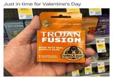 Just in time for Valentine's Day 8th 999 TRUSTED TRIPLE ROJAN TRO "FOR A SPECIAL BOND" TASY BLES TOR OVE TESTED TROJAN ULTRA THIN YEARS TROJAN FUSION CONDOMS MADE WITH REAL GORILLA GLUE GLUE-BRICATED 3 LATEX CONDOMS GORILLA GLUE 100% A MAY BE IRRITATING TO SKIN. USE EXTREME CAUTION WATERPROOD adam.the.creator NCREDIBLY RONG