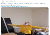 Emma Reynolds AA @Emmalllustrate Post an image of yourself downloading new pics. twitter.com/JAM_WAH/status... as the final boss without