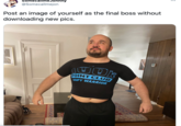 SóméčállmeJohnny @Somecallmejon Post an image of yourself as the final boss without downloading new pics. POINT CLUB OFFICIAL DDPY WARRIOR