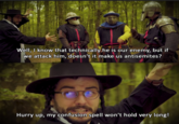 Well, I know that technically he is our enemy, but if we attack him, doesn't it make us antisemites? Hurry up, my confusion spell won't hold very long!