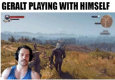 "Henry Cavill":/memes/people/henry-cavill playing his very own "Witcher":/memes/subcultures/the-witcher character in a video game