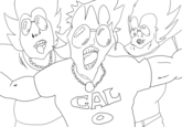 Transparent png of a frame from the galo sengen video.