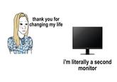 thank you for changing my life i'm literally a second monitor