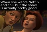 When she wants Netflix and chill but the show is actually pretty good