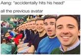 Aang: *accidentally hits his head* all the previous avatar avatarthelastairbendermemes