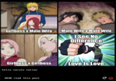 Male Wife x Male Wife IŞee No Difference Girlboss x Male Wife. Girlboss x Girlboss Love Is Love hello naruto nation 4840 read this post Hairstyle Facial expression Vertebrate Cartoon Organism Mammal Gesture Font Interaction Happy Black hair Eyelash Art