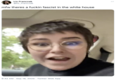Liz Franczak @liz_franczak mfw theres a f----- fascist in the white house 8:42 AM · Sep 16, 2020 · Twitter Web App