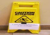 CAUTION ATTENTION 1 out of every 3 snakes is an a------