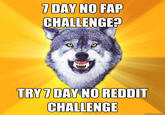 7 day no reddit challenge 7 DAY NO FAP CHALLENGE? TRY7 DAY NO REDDIT CHALLENGE quickmeme.com