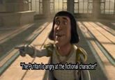 The Puritan is angry at the fictional character!" TEO FO