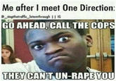 Me after I meet One Direction: *_stopthetraffc_letemthroogh || IG GO AHEAD, CALL THE COPS THEY CANT UN-R--- YOU