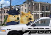 POLICE Ican't believe you actually called the cops. 308 WELLMINGTON POL