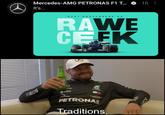 Mercedes-AMG PETRONAS F1 T... O 1h : It's... 20 21 P ORTUG UESE RAWE CEEK 773 PETRONAS 事UBS NEOS Hewlett Packand Enterprise CROWDSTRIKE PETRONAS Traditions VEOS