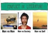 CONFLICT IN LITERATURE Da S0 04 Never realy o Man vs Man Man vs Society Man vs Self