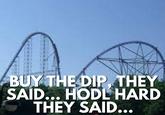 BUY THE DIP. THEY SAID... HODL HARD THEY SAID...