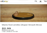 ebay Mario foot amiibo (Super Smash Bros) $2.99 Reserve not met 1 bid | Ends in 1d 12h