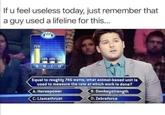 If u feel useless today, just remember that a guy used a lifeline for this... 715 10% 10% 9 ABCD Equal to roughly 746 watts, what animal-based unit is used to measure the rate at which work is done? A: Horsepower B: Donkeystrength C: Llamathrust D: Zebraforce