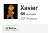 Xavier @9 Australia iOS Developer + Follow