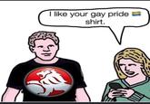 I like your gay pride shirt.
