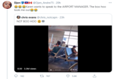 Djen DH @Djen_Andre75 · 20h ... ee Karen wants to speak to the AIRPORT MANAGER. The boo hoo took me oute e chris evans @chris_notcapn - 23h NOT BOO HOO а. 0:30 3.3M views TIKTok iate Send a chat 182 17 767 5.8K