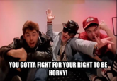 You're just jealous it's the Beastie Boys YOU GOTTA FIGHT FOR YOUR RIGHT TO BE HORNY!