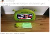 cerys / damien @unusfolklore watching a heist with markiplier the way markiplier intended it SHREK YouTube Originals HEIST WITH MARKIPLIER SHREK 6:54 PM · Apr 6, 2021 · Twitter for Android
