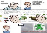 Do people seriously not know about search tools? I can't be the only one who is tired of seeing memes and complaints about fake transparent PNGs, right? Do a lot of people seriously not know how to use Google properly?
See also: "Fake Transparent PNGs":https://knowyourmeme.com/memes/fake-transparent-pngs, "Graphic Design Is My Passion":https://knowyourmeme.com/memes/graphic-design-is-my-passion. Some panels are taken from "this version of the comic":https://knowyourmeme.com/photos/1064337-mehmet-my-son