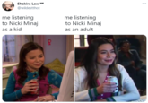 Shakira Law NM ... @wildestthot me listening to Nicki Minaj me listening to Nicki Minaj as a kid as an adult