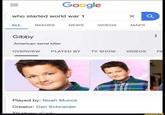 Google who started world war 1 ALL IMAGES NEWS VIDEOS MAPS Gibby American serial killer OVERVIEW PLAYED BY TV SHOW VIDEOS PE Played by: Noah Munck Creator: Dan Schneider TV show: iCarly ifunny.co ...