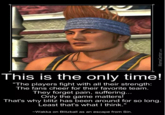 This is the time! only "The players fight with all their strength: The fans cheer for their favorite team. They forget pain, suffering... Only the game matters! That's why blitz has been around for so long. Least that's what I think." -Wakka on Blitzball as an escape from Sin. MemeCenter.com