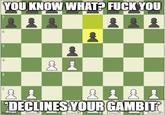 YOU KNOW WHAT? F--- YOU 7 6 3 2 |A 主 DECLINESYOUR GAMBIT infelin com 5.