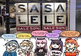 iSASA LELE OF SALE 50% SALE 50% I totally thought it was "sasa lele" ...Guys, I'm pretty sure it's "sale sale" Hey! If it's 50% + 50% off, then we can have it for free, right? Clearly, it says "sasa lele" stoopid Yes! Definitely "sale sale" What the heck is a "sa le sa le"? ww 0000000