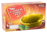 GAMER GIRL PEE TEA BLACE 269) Great Value. 100 pee bags GAMER GIRL РЕЕ TM INDIVIDUALLY WRAPPED PEE BAGS serving suggestion enlarged to show texture NETWT 8 OZ (226g) O CK