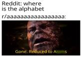 Reddit: where is the alphabet r/aaaaaaaaааaaaaaaa: Gone. Reduced to A S