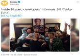 Kotaku @Kotaku Inside Blizzard developers' infamous Bill 'Cosby Suite' bit.ly/3X9U4GI 2:30 PM · Jul 28, 2021 · Sprout Social