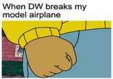 She Earned It When DW breaks my model airplane