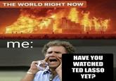 THE WORLD RIGHT NOW me: HAVE YOU WATCHED TED LASSO YET?