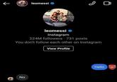 leomessi leomessi Instagram 224M followers · 731 posts You don't follow each other on Instagram View Profile Arsenal Hello No