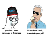 Bernie you didn't even campaign in Arkansas listen here Jack, how do I open pdf