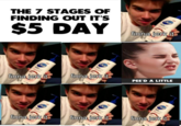 Dial THE 7 STAGES OF FINDING OUT IT'S Nutri ww finna jerk it $5 DAY Dial Nutr ww. www. PEE'D A LITTLE Dial finna jerk it Nutri www. Dial Nutri finna jerk it Dial Nutri finna jerk it ww. Dial Nutr finna ferk it finna jerk it