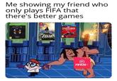 Me showing my friend who only plays FIFA that there's better games HALD SPIDER-MAN ELDA EA FIFA20 eUseleb