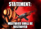 STATEMENT: MEATBAGS SHALL BE DESTROYED