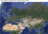 The longest possible train travel in the world