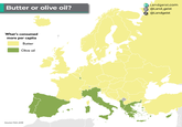 Butter or olive oil? Landgeist.com O @Land_geist @Landgeist What's consumed more per capita Butter Olive oil Source: FAO, 2018